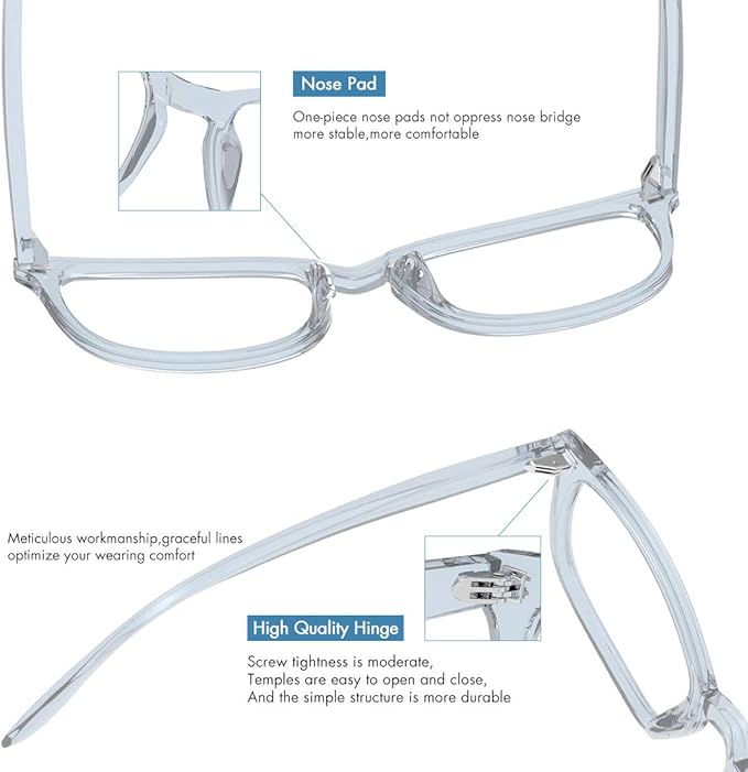 MEETSUN 3-Pack Blue Light Blocking Glasses, Anti Eye Strain Headache (Sleep Better), Computer Glasses UV400 Lens (Coffee + Pink + Grey)