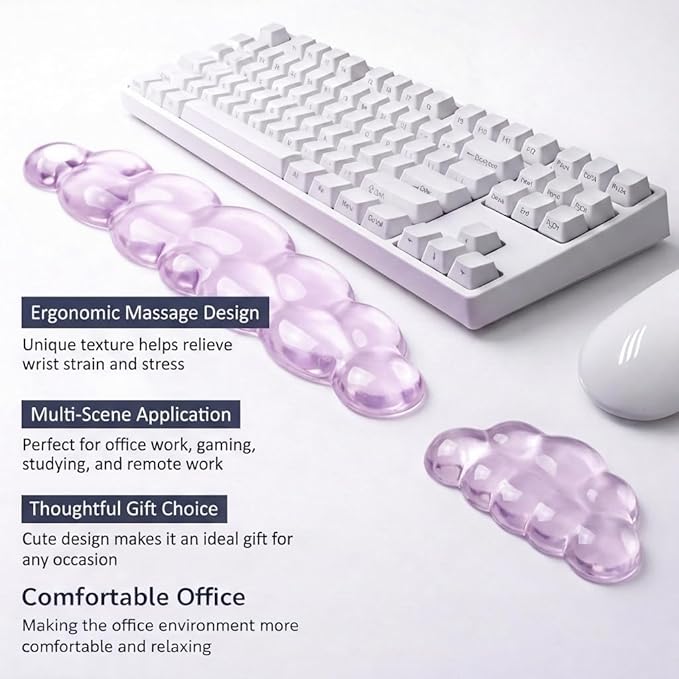 Ultimate Cute Ergonomic Wrist Rest – Instant Relief, Cloud-Like Comfort, Premium Silicone & TPU, Ultra-Soft, Durable, Gift-Boxed for Office, Study, Gaming & More