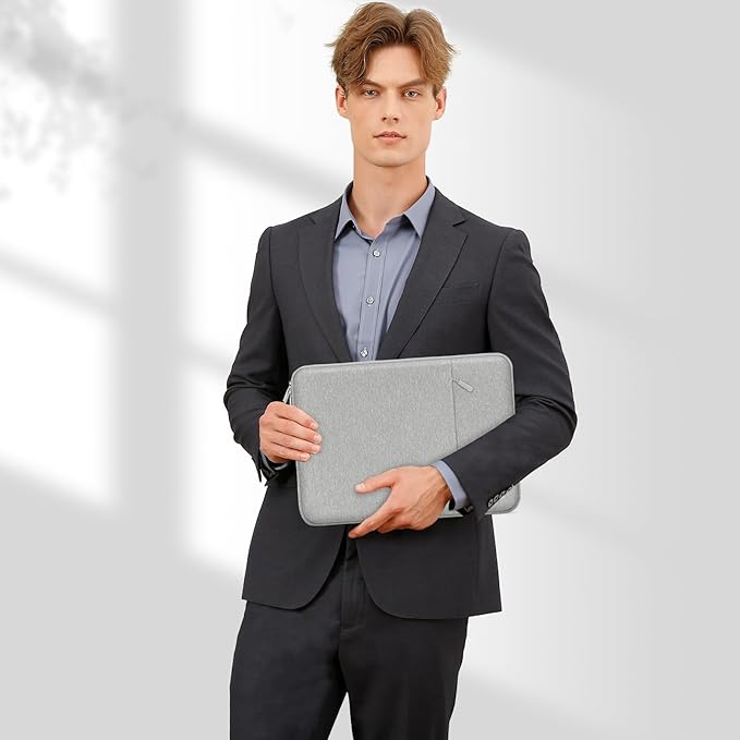 MOSISO Laptop Case 13 inch, Laptop Sleeve Compatible with MacBook Neo/Air/Pro 13 inch with A18/M5/M4/M3/M2/M1 Chip 2026-2016, Polyester Vertical Computer Sleeve Bag with Pocket, Gray