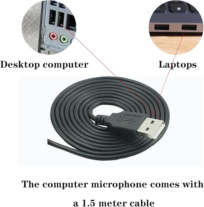 USB Microphone, Plug and Play Desktop Laptop gooseneck Microphone, Suitable for Games, conferences, Streaming, and Tutorials K050 Recording, podcasting, Gaming, and Online Chat
