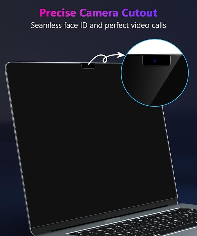PYS 4-Way Privacy Screen for MacBook Pro 14 Inch (2024-2021, M4, M3, M2, M1) - 360° Anti-Spy Filter, Matte Anti-Glare Protector, Scratch-Resistant Film, Laptop Privacy Filter Shield
