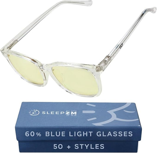 Sleep ZM Blue Light Blocking & Light Sensitivity Glasses - 8 Lens Types for Comfort, Relaxation, Sleep & Relief - 50+ Styles