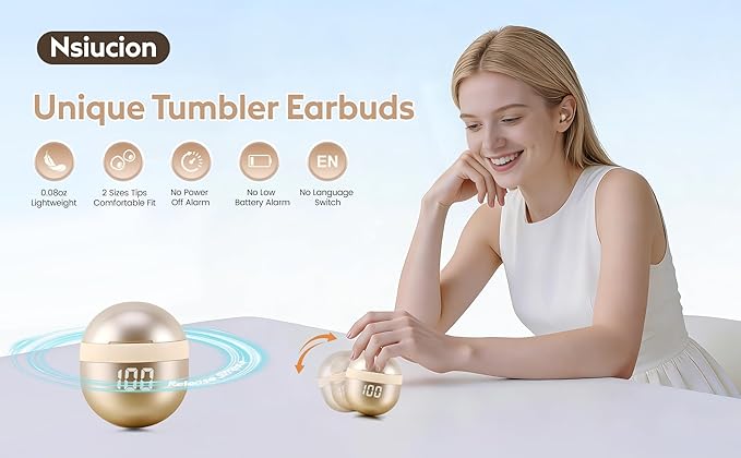 Smallest Sleep Earbuds for Side Sleepers, [Upgrade 2026 Version] Ultra-Comfort & Lightweight Wireless Mini Sleep Headphones, No Low Battery Beep Noise Isolation Ear Buds for Sleeping Working