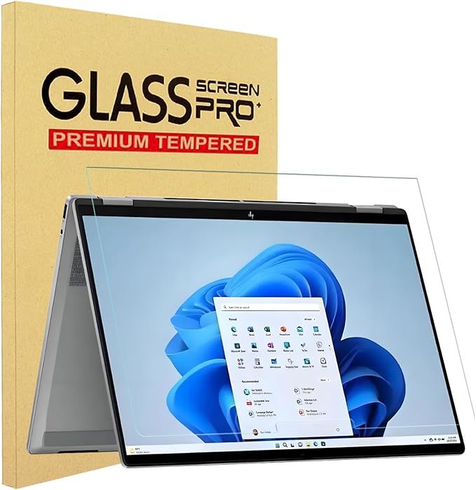 YINOVEEN Tempered Glass Screen Protector for HP OmniBook X Flip 16″ (16-ar/as0000), HP OmniBook 7 Flip (16-au000) 2-in-1 16-lnch Touchscreen Laptop, 9H Hardness, Anti-Scratch