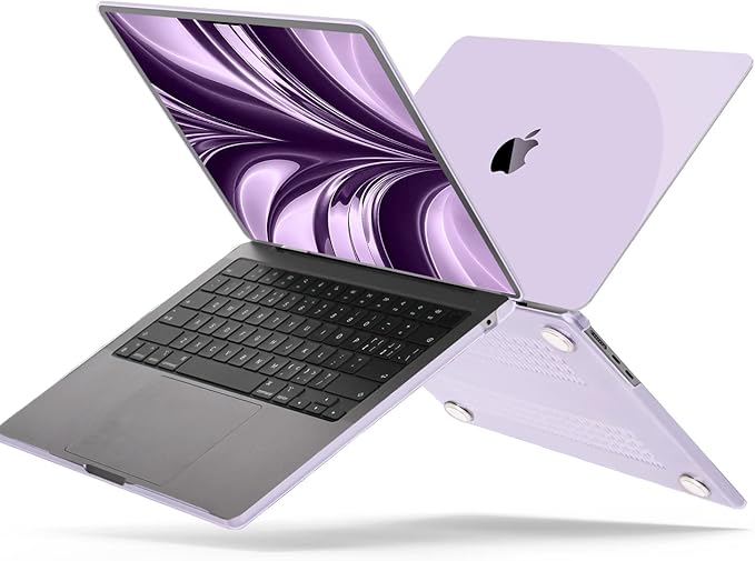 B BELK Compatible with MacBook Air 13.6 inch Case M5 2026 2025 2024 2023 2022 M4 M3 M2 A3449 A3240 A3113 A2681 Liquid Retina Display, Plastic Hard Shell Case+Keyboard Cover+Screen Protector, Purple