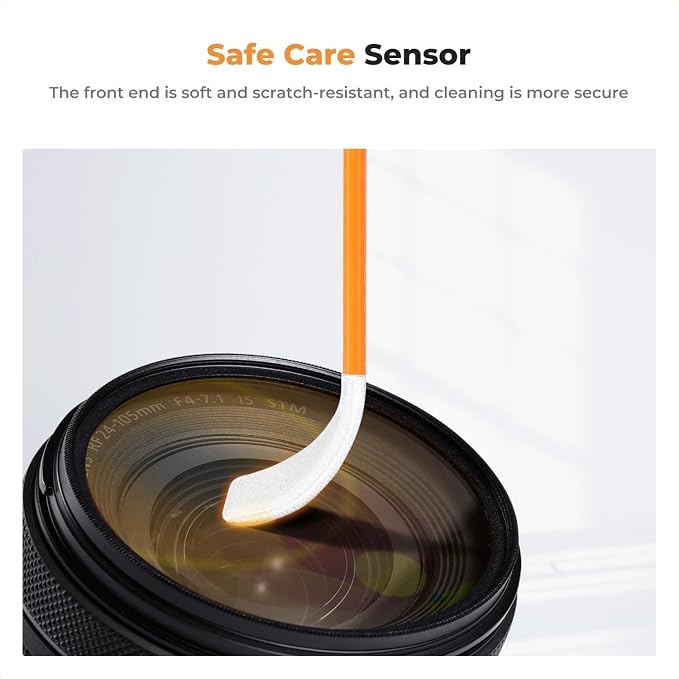 K&F Concept 16mm APS-C Sensor Cleaning Kit, Mirrorless Digital Camera Lens Cleaner Kit - 20ml Sensor Cleaner & 10 X Double-Tipped Sensor Cleaning Swabs for APS-C Type CMOS & CCD Sensors - Image 5