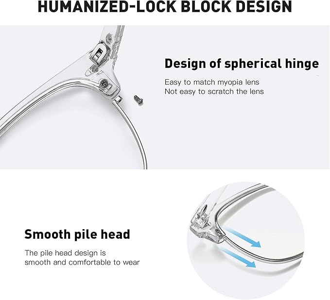 Blue Light Blocking Glasses Vintage Half Frame UV Clear Lens Anti Eyestrain Computer Gaming Glasses for Women Men (E-matte Black Silver+crystal Silver)