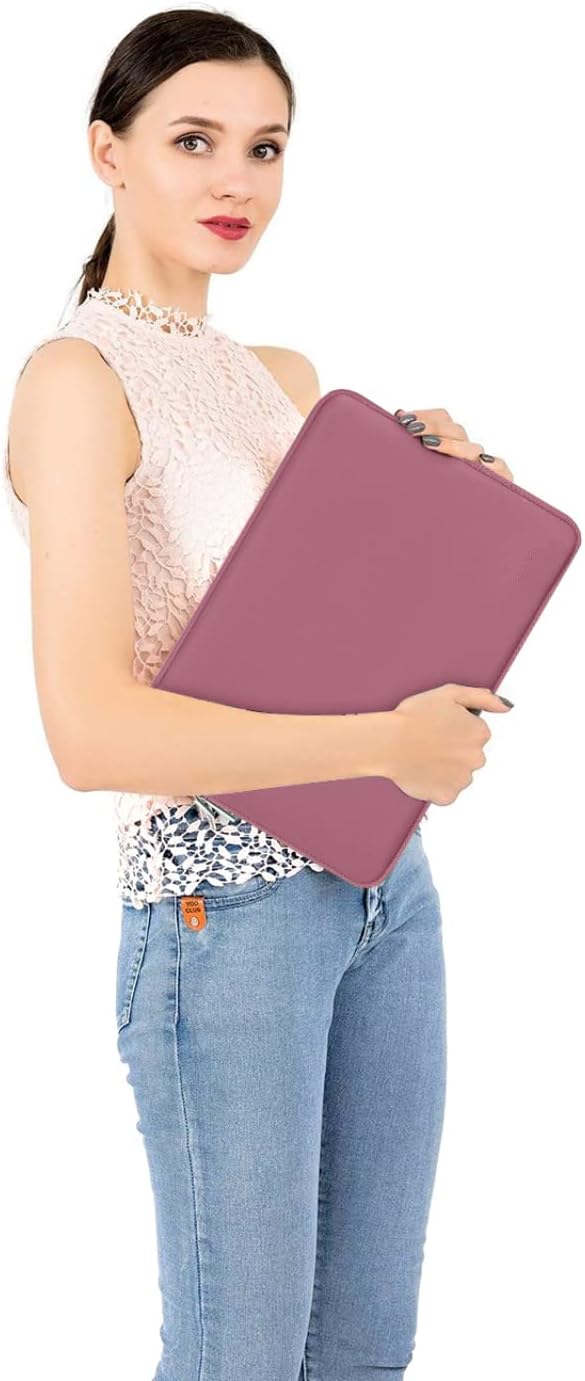 MOSISO Laptop Case 15 inch, 15 inch Laptop Sleeve Bag Compatible with MacBook Air M5 A3448 M4 A3241 M3 A3114 M2 A2941 2026-2023, Dell XPS, Neoprene Computer Sleeve Bag with Small Case, Dusty Rose