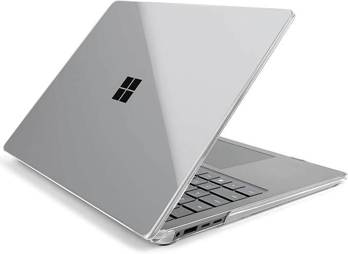 Batianda Premium Crystal Case for Microsoft Surface Laptop 13.8-inch Touchscreen 2024 (7th Edition) Lightweight Durable Scratch-Resistant Easy Install, with Keyboard Cover & Screen Protector, Clear