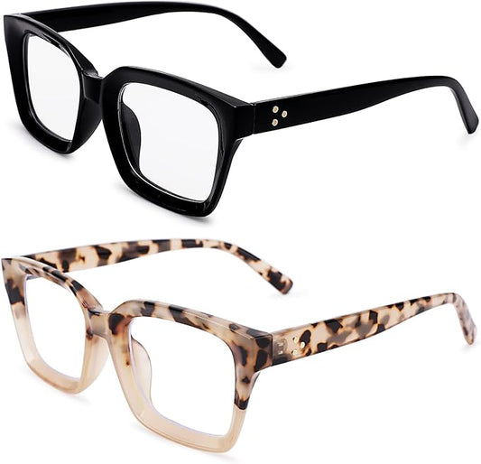 COASION Blue Light Blocking Eyeglasses Classic Thick Square Rim Frame Eyewear for Women Men