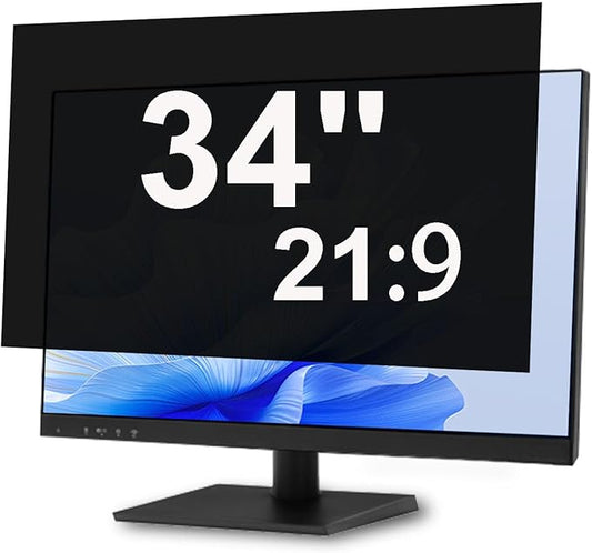 34 Inch Privacy Screen for Computer Curved Monitor Blue Light Screen Protector Anti Glare Anti-Scratch Monitor Privacy Shield Screen 34 Inch 21:9 Aspect Ratio