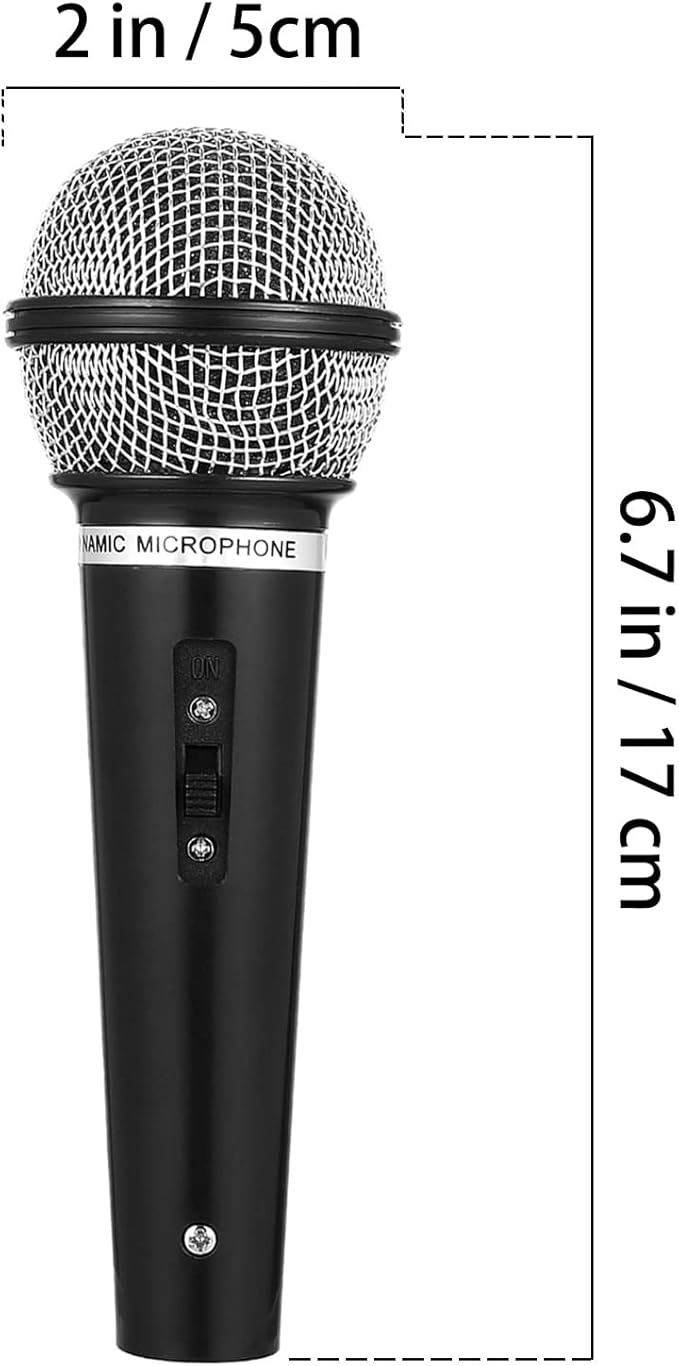 Toy Microphone Prop Play Plastic Mics Simulate Speech Microphone Props for Karaoke Fun or Costume Prop