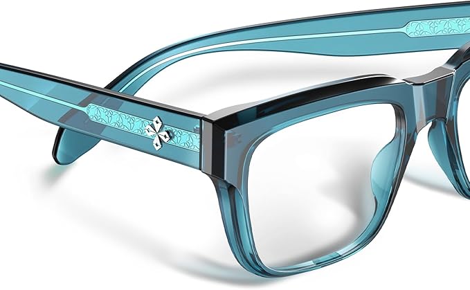 VISOONE TR90 Square Blue Light Blocking Glasses Fashion Computer Eyewear for Women and Men RANDI