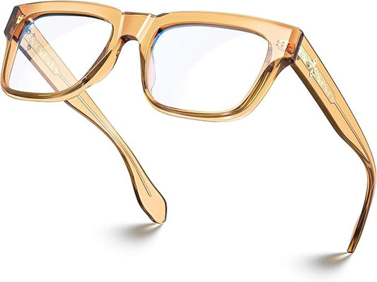 VISOONE TR90 Square Blue Light Blocking Glasses Fashion Computer Eyewear for Women and Men RANDI