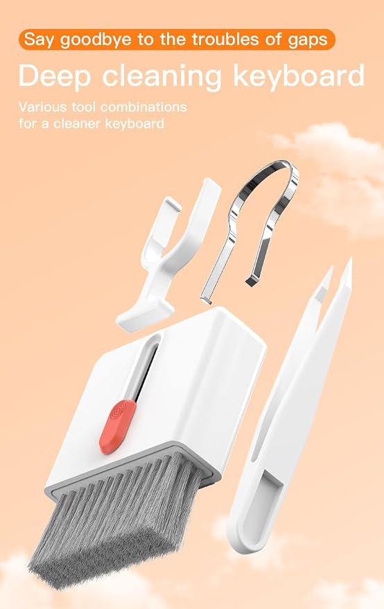32-in-1 Multi-Functional Cleaning Kit for Electronics inlcuding Headphones,Mobile Phones,Computer,Monitor,Lens and etc, Compact and Portable Design, White - Image 3