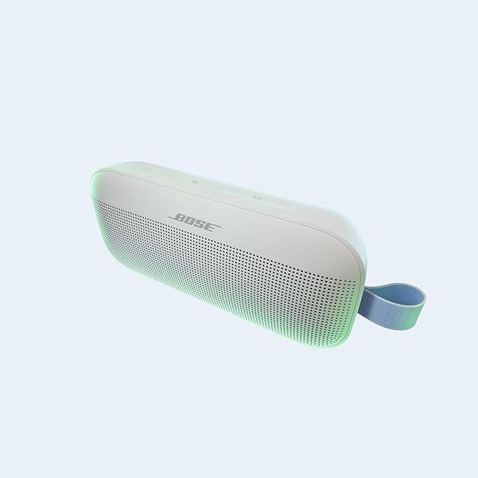 Bose NEW SoundLink Flex Portable Bluetooth Speaker (2nd Gen), Outdoor Speaker with Hi-Fi Audio, Up to 12 Hours Battery, Waterproof and Dustproof, + Slinger Hard Travel Case & USB Plug (Fog Gray)