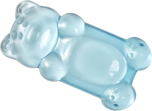 Ergonomic Silicone Gel Mouse Wrist Rest –Blue Clear Cute Bear Mouse Wrist Rest, Comfort & Support for Typing and Gaming