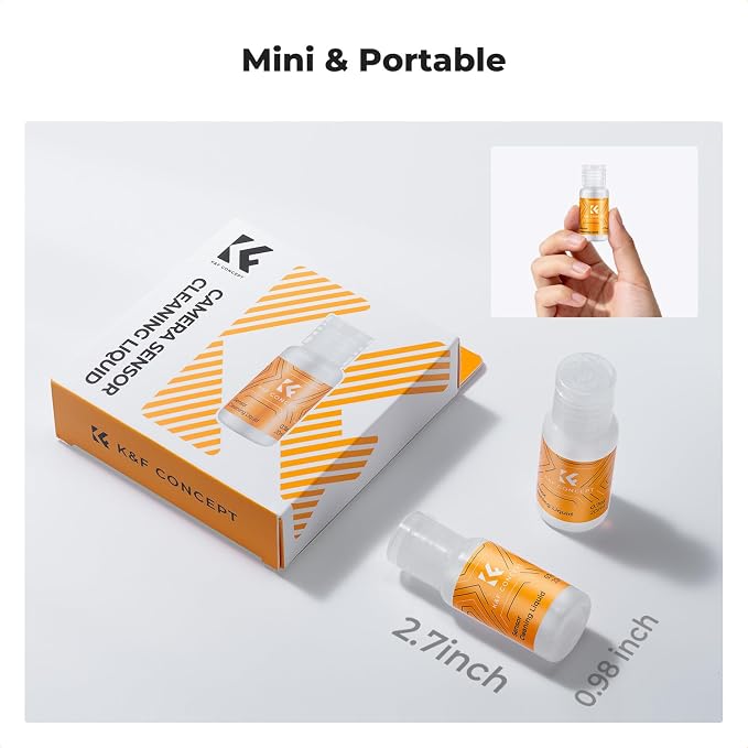 K&F CONCEPT 20ML*2 Camera Cleaning Solution, Microfiber Lens Cleaner Care Kit, Non-Flammable Camera Lens Cleaner for Coated Lenses, Binoculars, Scopes, Cameras, and Glasses - Image 6