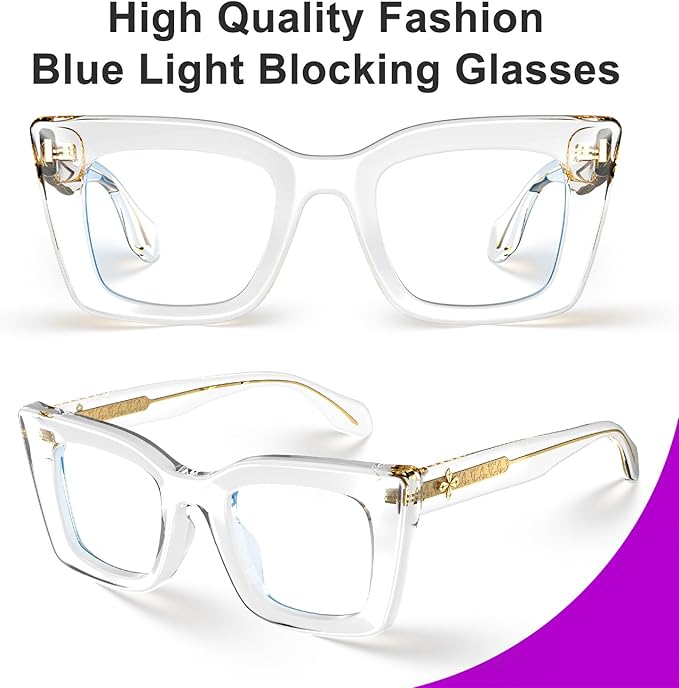 VISOONE Cat Eye Blue Light Blocking Glasses TR90 Anti-glare Women Calida