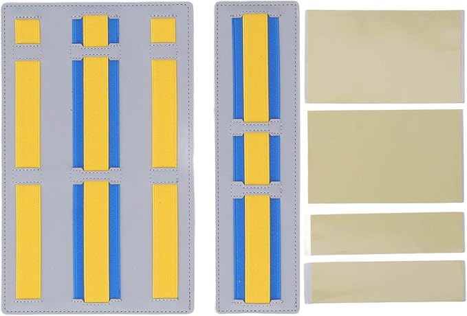 Portable Electronic Organizer Foldable Adhesive Tech Storage for Laptop Notebook Cable Wireless Plywood PU Leather 26x16cm 26x7cm (Yellow)