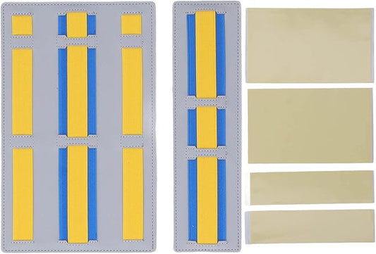Portable Electronic Organizer Foldable Adhesive Tech Storage for Laptop Notebook Cable Wireless Plywood PU Leather 26x16cm 26x7cm (Yellow)