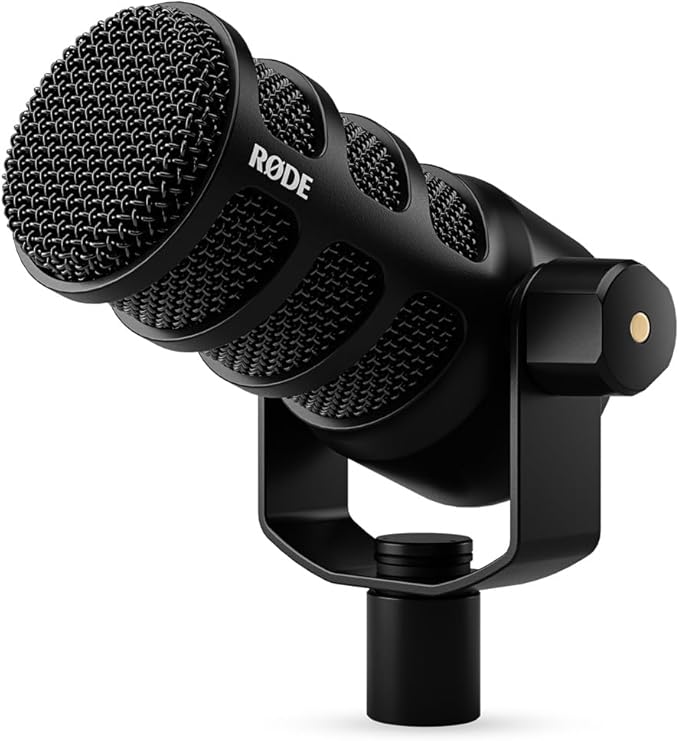 RØDE PodMic USB Versatile Dynamic Broadcast Microphone With XLR and USB Connectivity for Podcasting, Streaming, Gaming, Music-Making and Content Creation (Black)