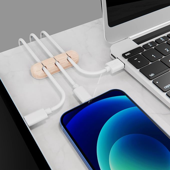 SOULWIT Cable Holder Clips, 3-Pack Cable Management Cord Organizer Clips Silicone Self Adhesive for Desktop USB Charging Cable Nightstand Power Cord Mouse Cable Wire PC Office Home - Image 2