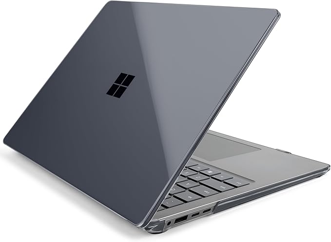Batianda Premium Crystal Case for Microsoft Surface Laptop 13.8-inch Touchscreen 2024 (7th Edition) Lightweight Durable Scratch-Resistant, Easy Install, with Keyboard Cover & Screen Protector, Black