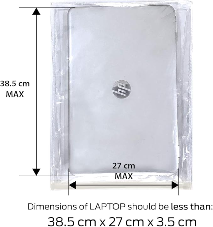 Waterproof Dust Cover for 15.6 inch Laptop Dustproof Scratch Proof Translucent Zip Lock PVC Bag (15-16 inch (Maximum Laptop Size: 38 x 27 x 3.5 cm))