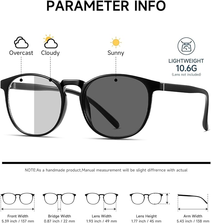 CNLO Blue Light Blocking Glasses,Computer Glasses,Anti Eyestrain, Lightweight Frame Eyeglasses,Men/Women… (Black | Anti-Blue Light Tinted Lenses)
