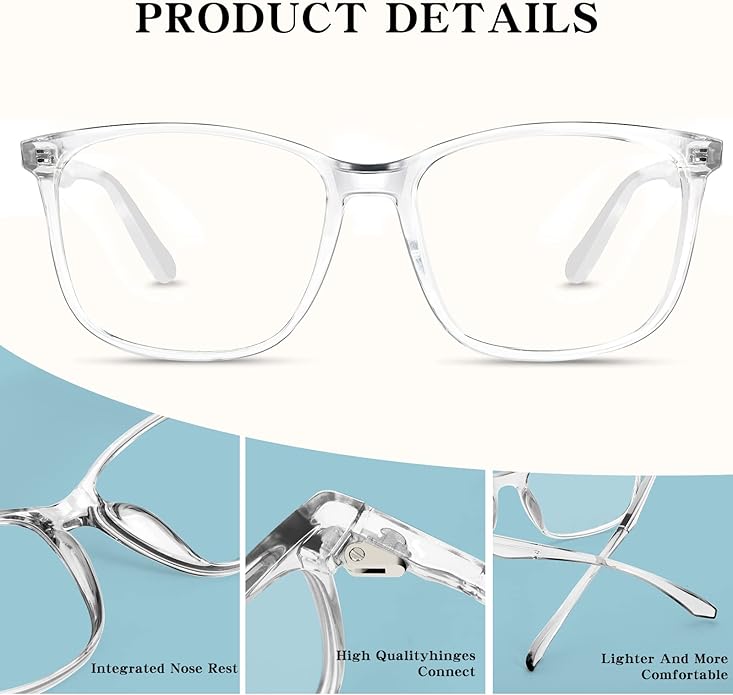 Oilway Blue-Light Blocking Glasses for Women Men - 3Pack Computer Reading/Gaming/TV/Phones Glasses Anti Eyestrain
