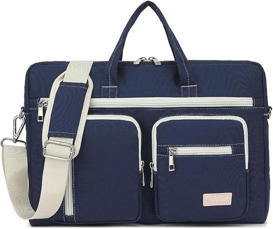 15-15.6 inch Laptop Shoulder Bag, for MacBook Pro 16, Hp Lenovo Dell 14 inch Waterproof Messenger Bag Case Sleeve (Dark blue)