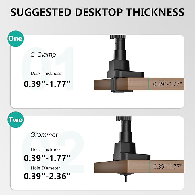 WALI Triple Monitor Mount - Extra Tall 3 Monitor Desk Mount for 13-49 Inch Ultrawide Screens, Up to 44 lbs, Fully Adjustable Heavy Duty Monitor Arm, VESA 75/100 mm (GSDM003-P), Black