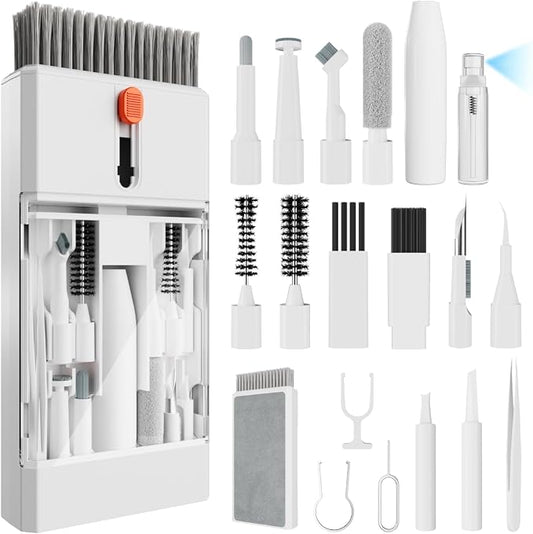 Laptop Cleaning Kit Keyboard Cleaner Brush, 22-in-1 Multi-Function Laptop Cleaner Tool for MacBook, Phone, Headphone, Earbuds, Camera Lens and Other Electronic Device, All-in-one with Upgrade by Electight
