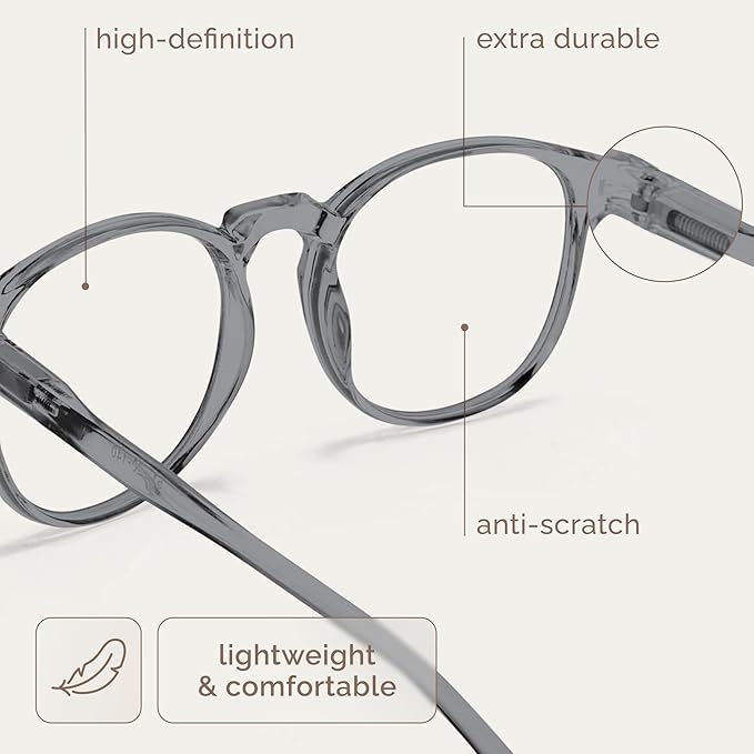 IBOANN Chic & Comfy Blue Light Glasses for Women - 3-Pack Round Frames, Screen-Ready Style with UV Protection Coating