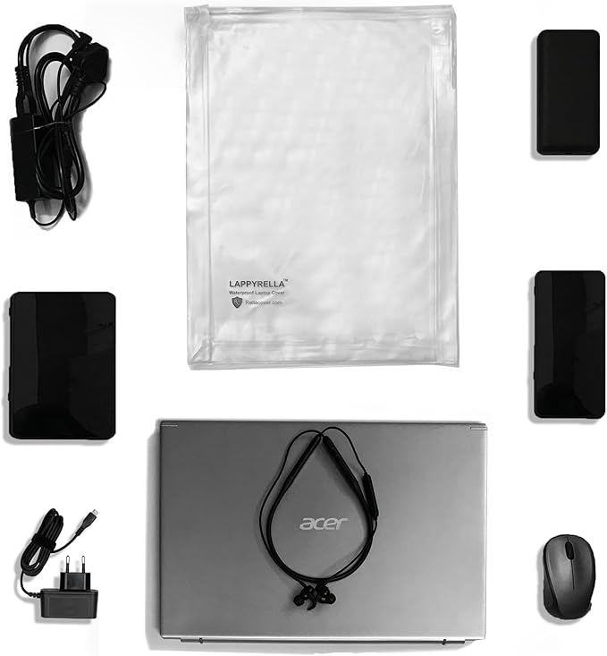 Waterproof Dust Cover for 14 inch Laptop Dustproof Scratch Proof Translucent Zip Lock PVC Bag