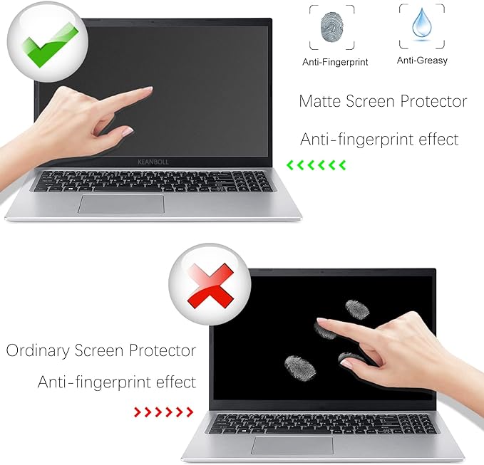 3 PCS 15.6" Anti Glare Screen Protector for Dell Inspiron 15 /HP Pavilion 15 /HP Envy 15 /Lenovo Ideapad 15 /Acer Aspire 5 15.6 /Acer Nitro 5 15.6 /ASUS VivoBook 15.6 /Chromebook 15.6 Screen Protector