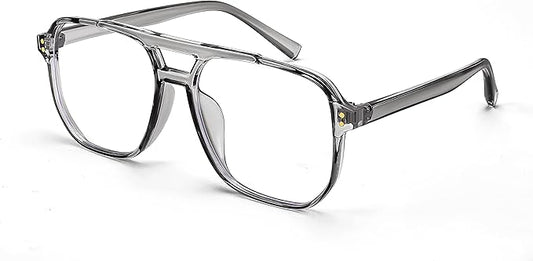 FEISEDY Blue Light Blocking Glasses Fake Nerd Clear Square Computer Lightweight Pilot Glasses Frame Oversized B2866
