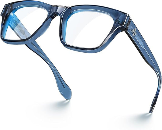 VISOONE Square Blue Light Blocking Glasses TR90 Clear Lens for Women Men BONA