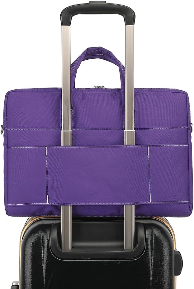 15-15.6 inch Laptop Shoulder Bag, for MacBook Pro 16, Hp Lenovo Dell 14 inch Waterproof Messenger Bag Case Sleeve (purple)