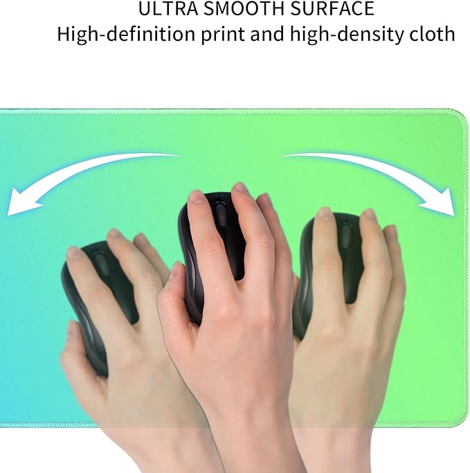 Bloss Desk Mat, Non-Slip Desk Pad Mat Protector, Large Desk Mat for Keyboard and Mouse, Mint Green Desk Mousepad with Stitched Edges, Mouse Pad for Gaming(31.5×11.8 Inches)
