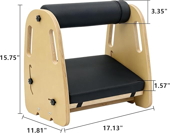Double Layer Wooden Foot Stool for Under Desk, Foam Roller Top + Cushioned Bottom with Replaceable Massage Pad, Ergonomic Design, Suitable for Office, Home, Gaming, All Seasons Use(Orange)