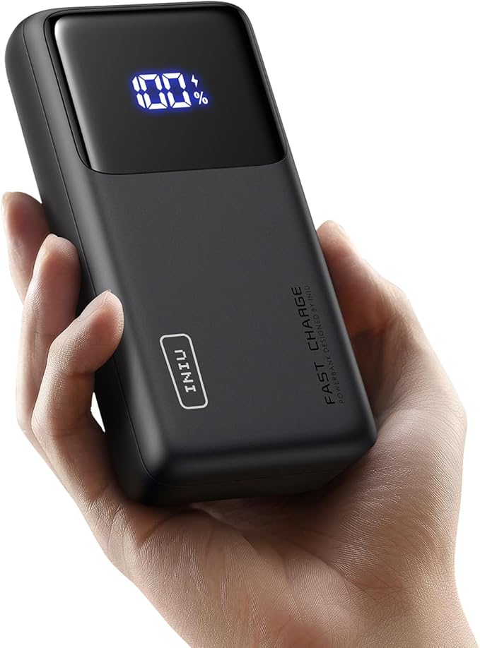 INIU 25000mAh 100W USB C Laptop Portable Charger & Ultra Slim 45W 10000mAh Power Bank Combo