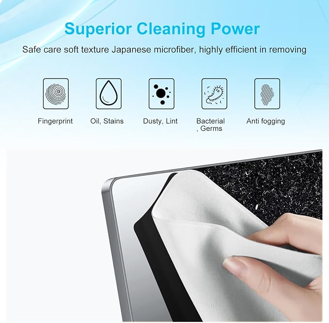 MUBUY-GOL 2-Pack Microfiber Liner Cleaning Cloth for MacBook Neo/Pro/Air 13“ and 14” (2018–2026), Keyboard Protector Compatible with MacBook Neo 13, Air 13, and MacBook Pro 14 (M5–M1)