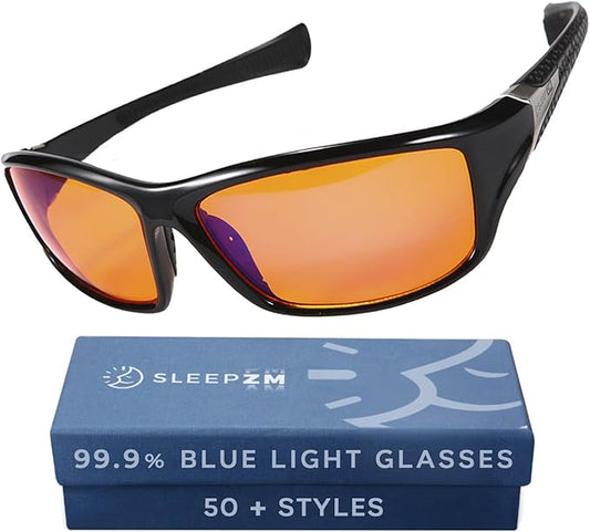 Sleep ZM Blue Light Blocking & Light Sensitivity Glasses - 8 Lens Types for Comfort, Relaxation, Sleep & Relief - 50+ Styles