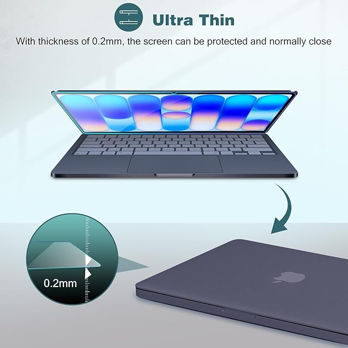 ProCase 2 Pack Screen Protector for 2026 MacBook Neo (13-Inch), 9H Hardness HD Clear Tempered Glass, Bubble-Free Installation, Anti-Scratch & Anti-Fingerprint Film for MacBook Neo (A18 Pro)