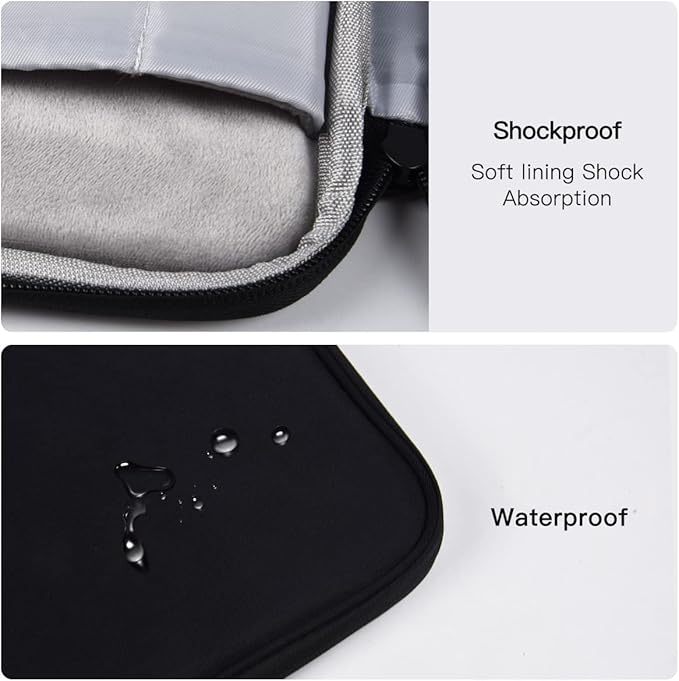 9-11 Inch Tablet Sleeve Case for 11-Inch iPad Pro M5 M4/Air M2 M3 M4 2024-2026/Air 10.9", Samsung Galaxy Tab S11 S9 S8 11"/A8/A9+/Galaxy Tab S7/A7/S6 Lite 10.4"/S5e/S4/S3/S2/S Pouch-Black