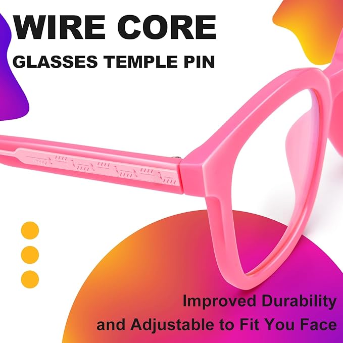 VISOONE Square Blue Light Blocking Glasses TR90 Anti Glare Computer Gaming for Women Men NOE