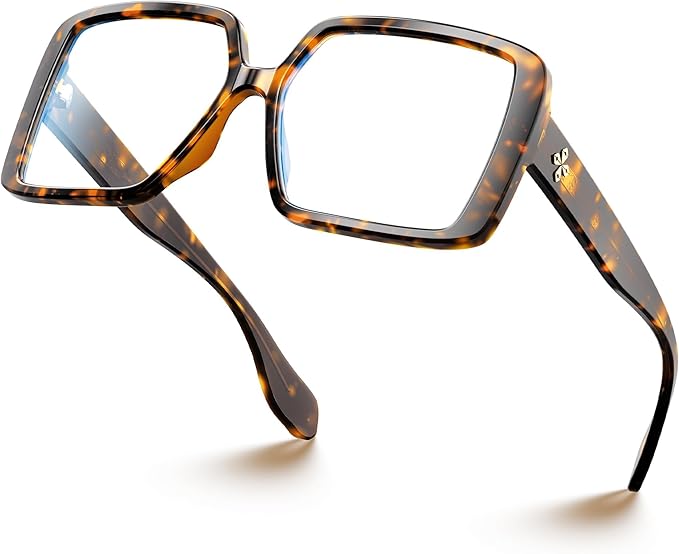 VISOONE Oversized TR90 Blue Light Blocking Glasses Fashion Accessories Non Prescription for Women Harvard