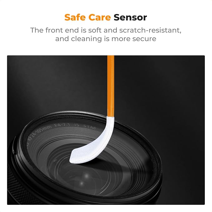 K&F CONCEPT 6 Pack APS-C Frame Sensors Cleaning Swabs, DSLR SLR Digital Camera Dry CCD CMOS Clean Swabs Compatible with Nikon Sony Canon DSLR Camera Sensor, 16mm x 20mm - Image 5